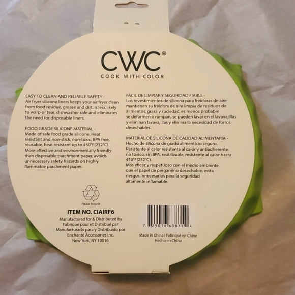 Green Silicone Air Fryer Liner - Picture 3 of 4